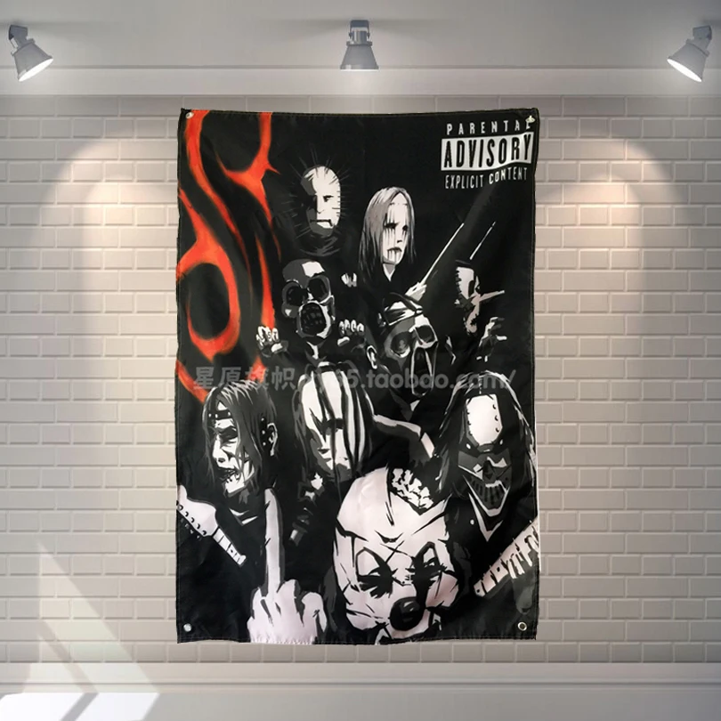 "SLIPKNOT" Ретро Рок постер музыкальной группы музыка баннеры пианино галерея Спальня Декор Висячие Искусство водонепроницаемый холст из полиэстеровой ткани флаги