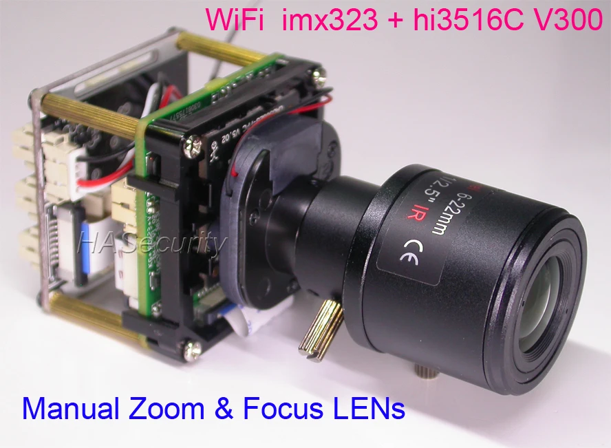 Wi Fi H.265 / H.264 1/2.9 &quotSony IMX323 CMOS + Hi3516C V300 CCTV IP камера Модуль платы блока программного