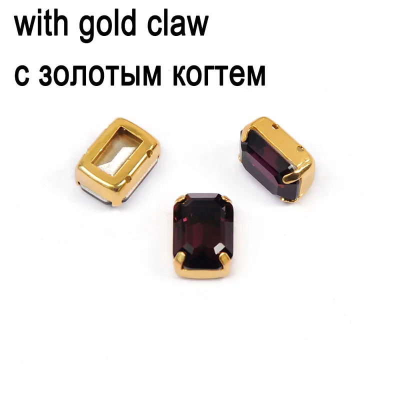 CTPA3bI Кристалл Аметист цветные стеклянные стразы свободные или с острым когтем