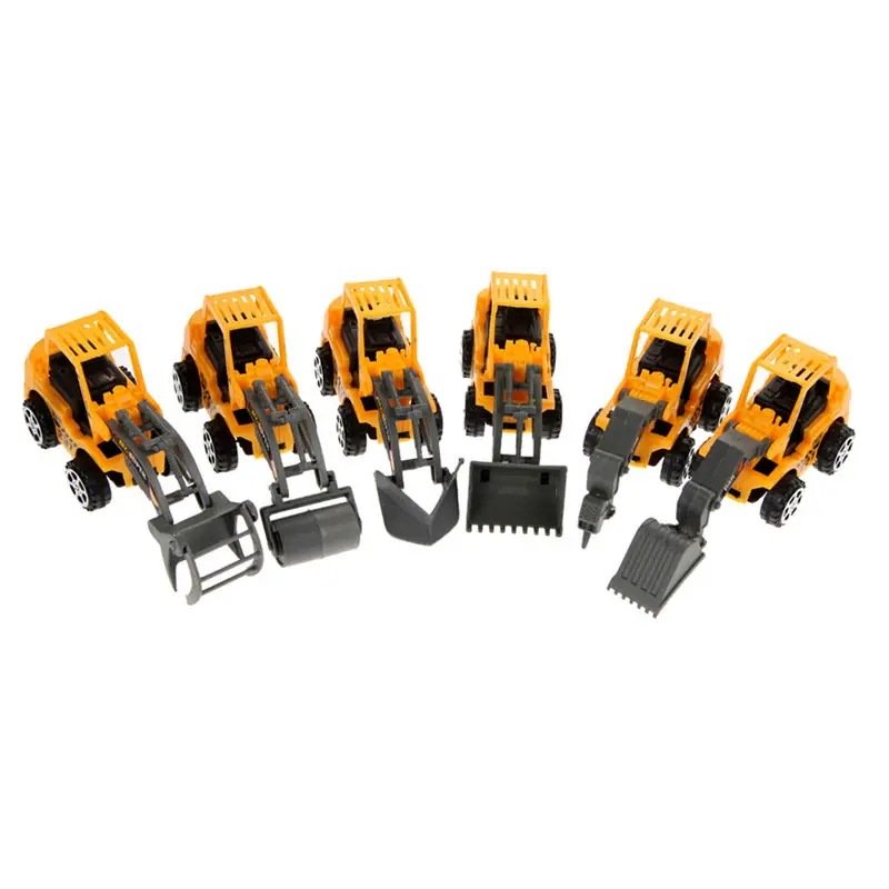 Модель мини-экскаватора 6 шт./лот игрушечный автомобиль комплект автомобиля