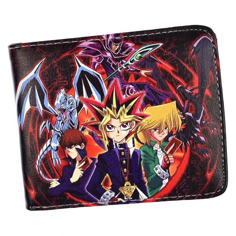 Yu Gi Oh бумажник мужской короткий кошелек кредитница кошельки|Мужские кошельки| |