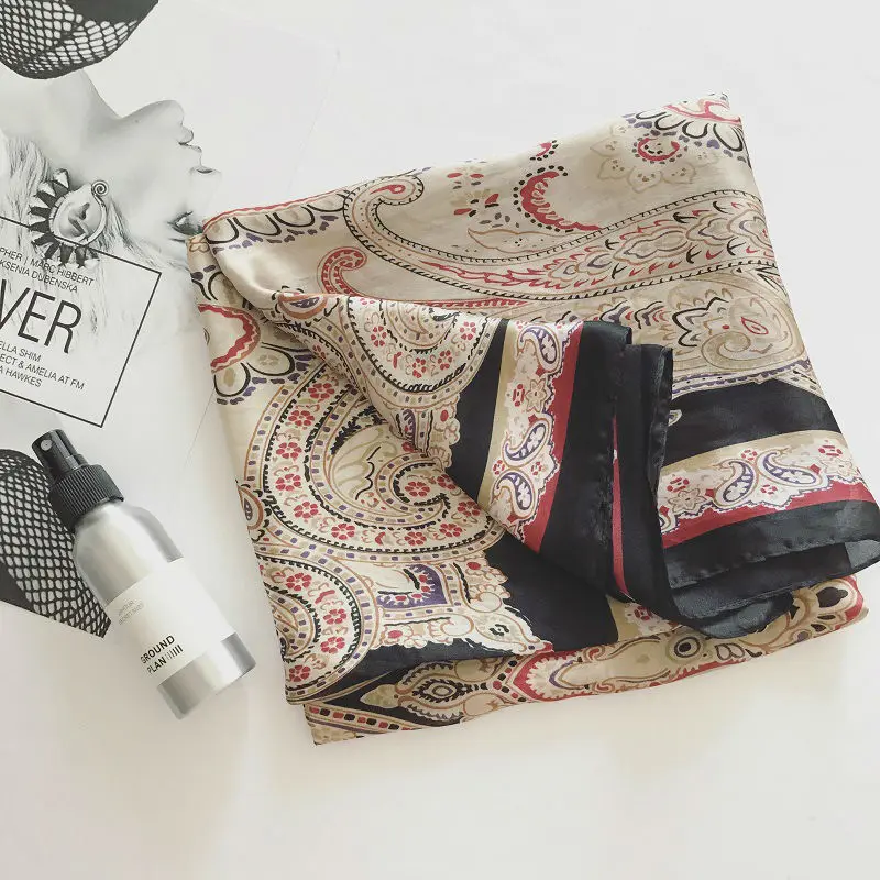 Лидер продаж шелковые мусульманские платки с принтом Феникс сатинс хиджаб