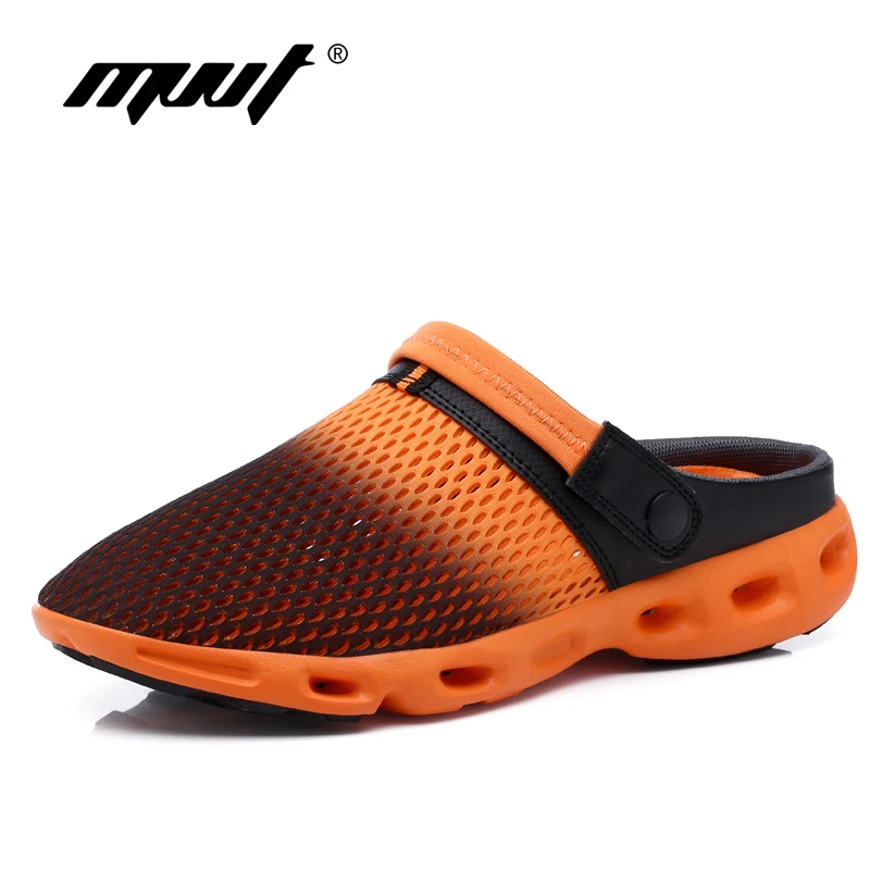 Супер Легкая летняя обувь 2018 дышащие мужские сандалии Мягкая сетчатая