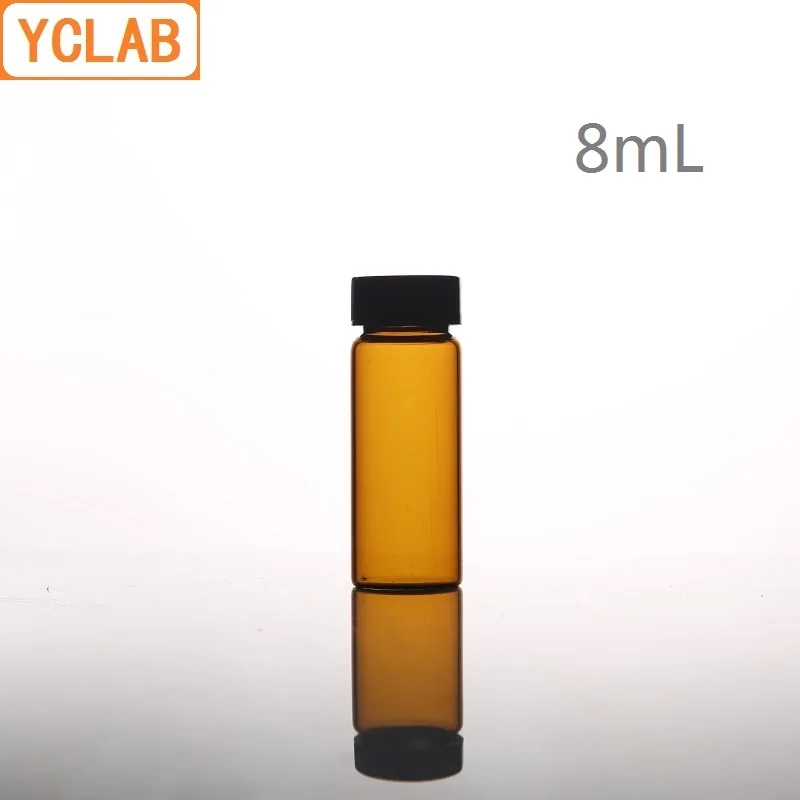 YCLAB 8 мл стеклянная бутылка для образцов коричневый Янтарный винт с пластиковой