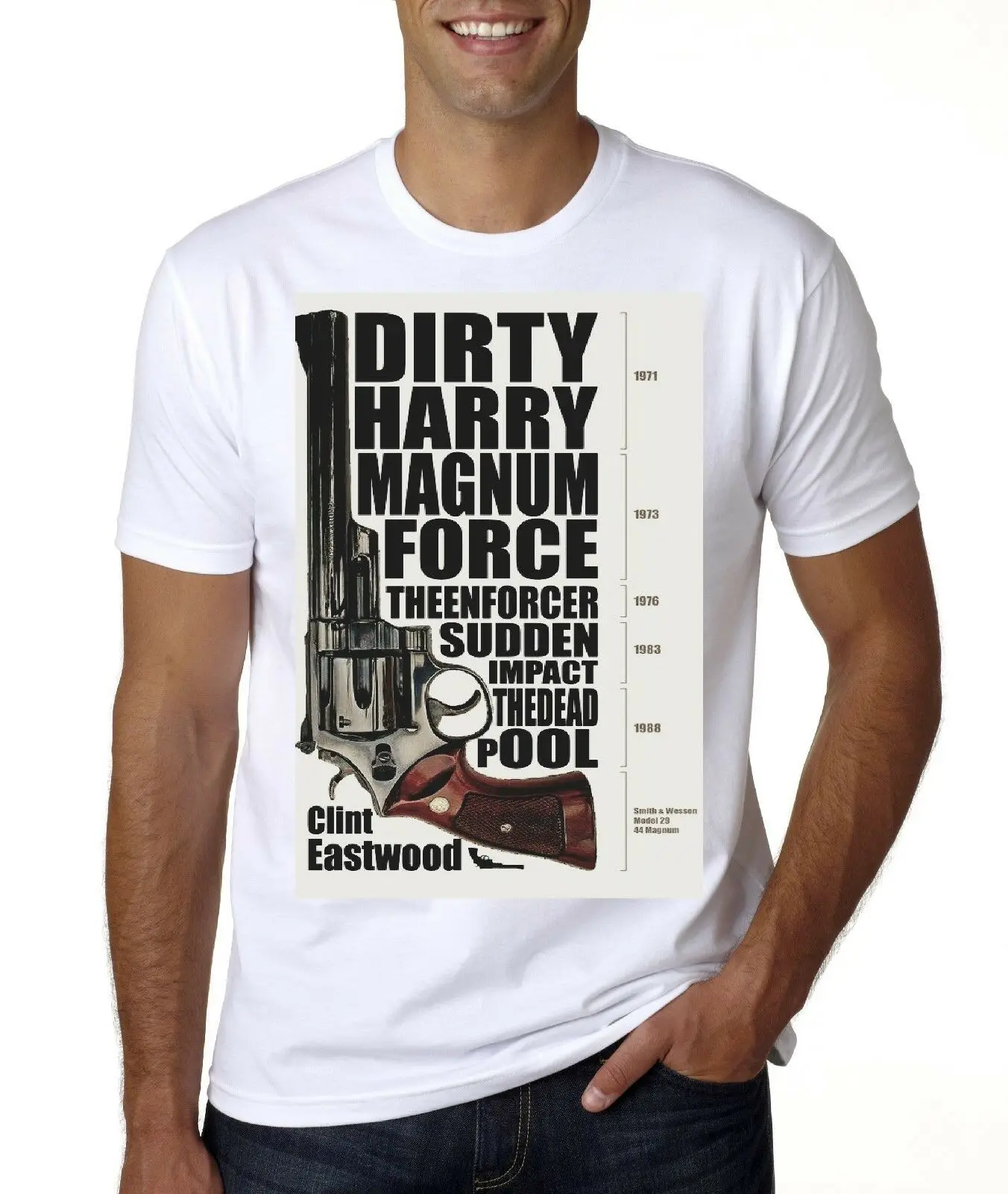 Новый грязный Гарри MAGNUM FORCE GUN футболка|Мужские футболки| |