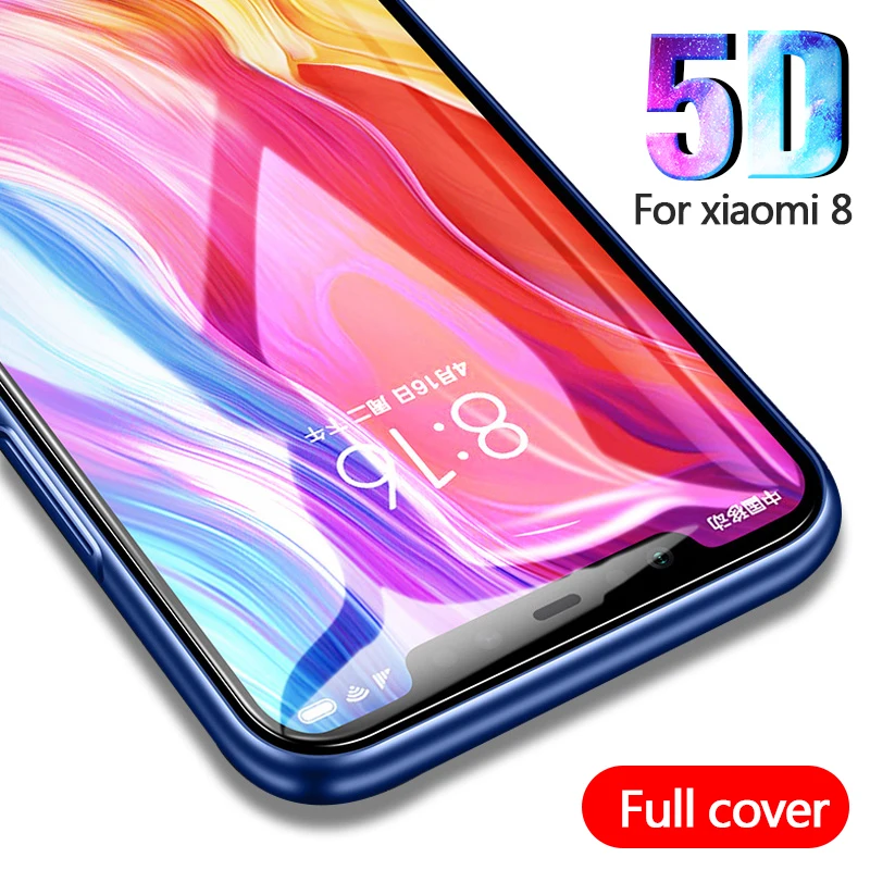 5D mi8 закаленное стекло с полным клеем для Xiaomi mi 8 Lite Защита экрана xiomi Mi Youth защитная