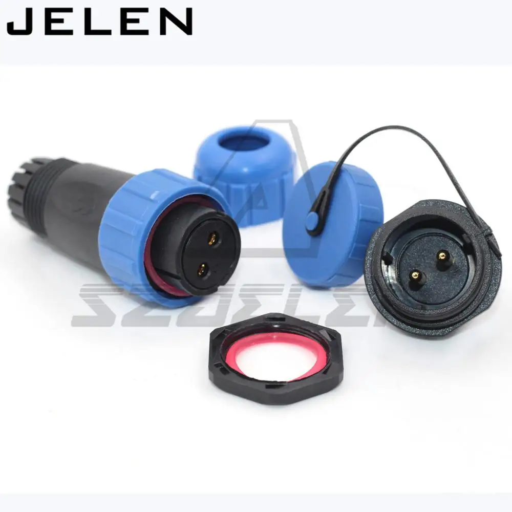 SP21 автомобильный водонепроницаемый разъем 2 контактный светодиодный