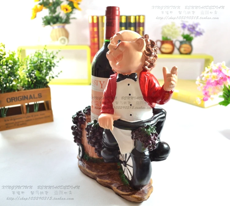 Humourous и creatible подставка для бутылки вина из полирезины ручной работы|creative wine