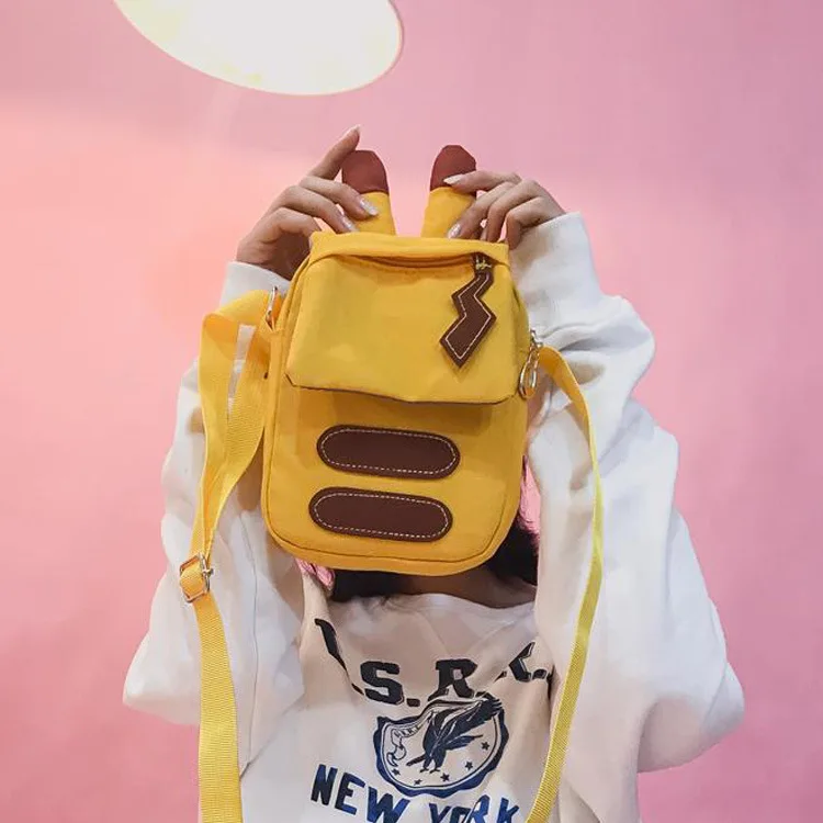 Kawaii Go сумка с рисунком Пикачу через плечо сумки для женщин Sac De Plage Cartable