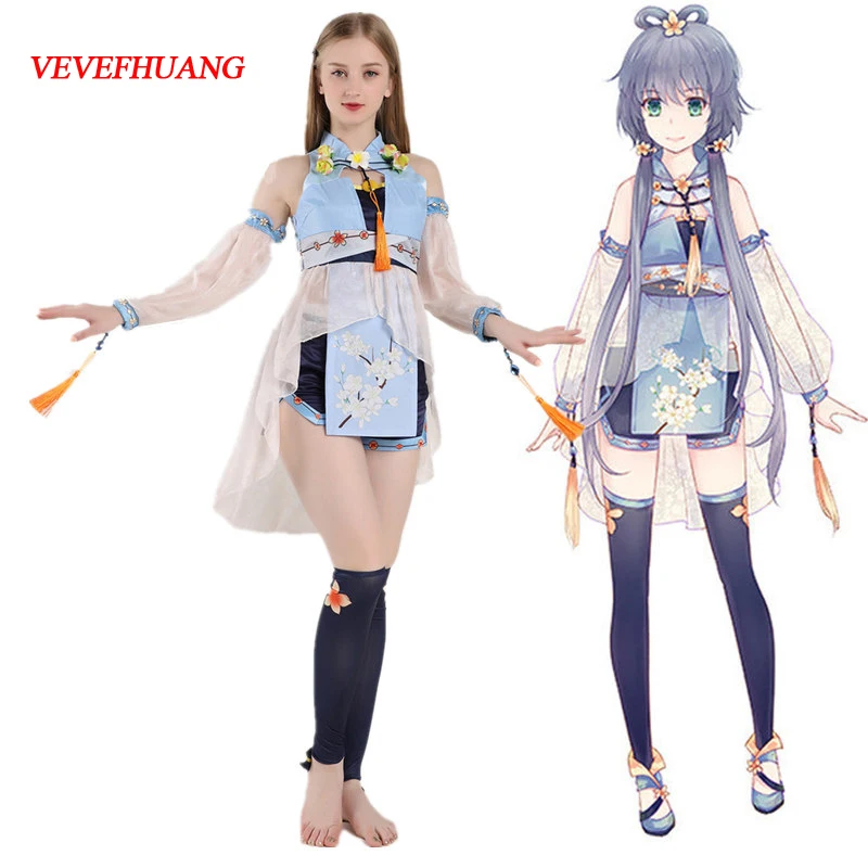 VEVEFHUANG Kосплей Luo Tianyi Косплей Yue Zhengling VOCALOID CHINA PROJECT милый костюм Kawaii китайское