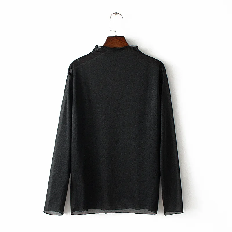 2019 Plus Size Casual Blouses Spring Summer Women Clothing Fashion Loose perspective mesh Shirts F52-c6071 |