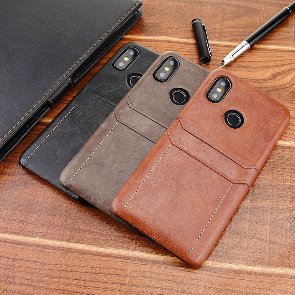 Luxury Phone Case For Xiaomi Mi A1 A2 8 9 SE PU Leather + PC Card Holder Cover Redmi 5 Plus Note Pro Half-Wrapped |