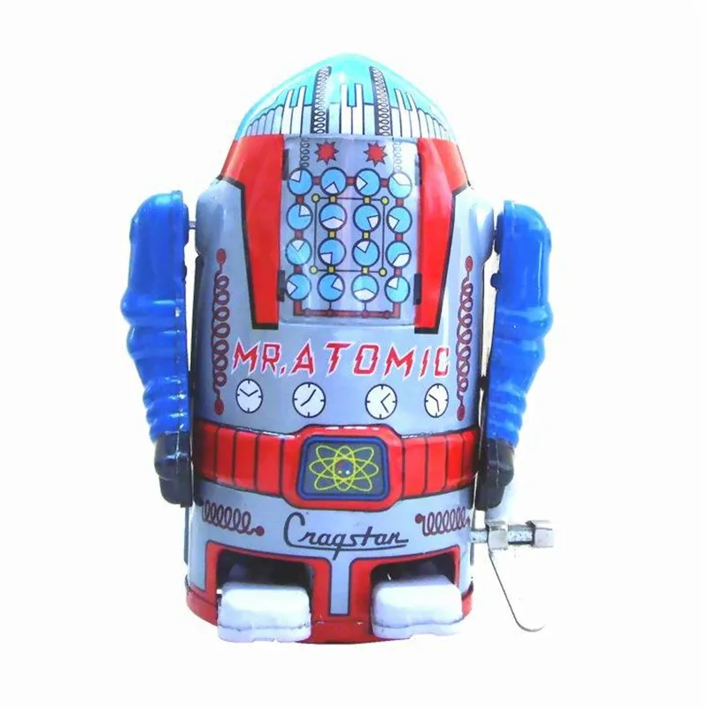 Vintage Space Robot Collection Tin toys Classic Clockwork Wind Up Mechanical robot Toys For Adult Kids Collectible Gift | Игрушки и