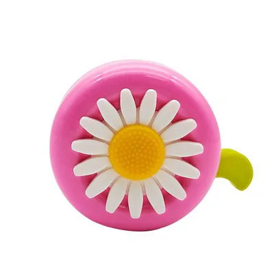 pink green Cycling Ring Bike Bell Bicycle Alarm Daisy Flower Multi-color Funny Bicycle Horns Bike Kids Children for Handlebars - Цвет: pink green