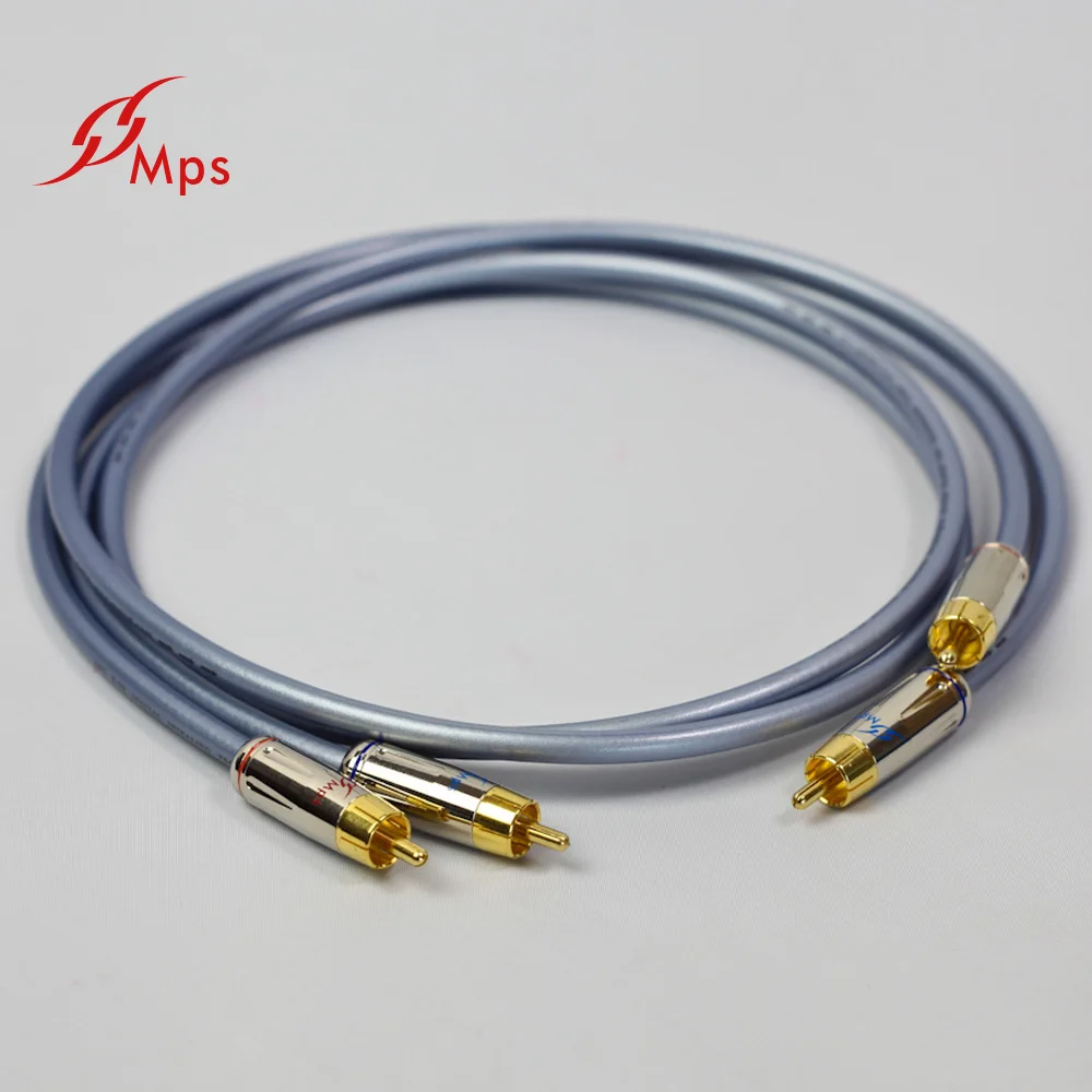 Hi Fi MPS X 22B HiFi 99.9997% OFC + посеребренный 24K позолоченный штекер RCA разъем аудиокабель DVD