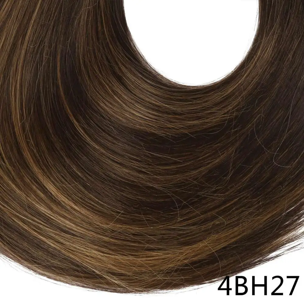 4BH27 SARLA 1" короткие натуральные волнистые синтетические волосы для наращивания коготь-в конский хвост высокотемпературное волокно жаропрочные шиньоны P004 - Цвет: 4BH27
