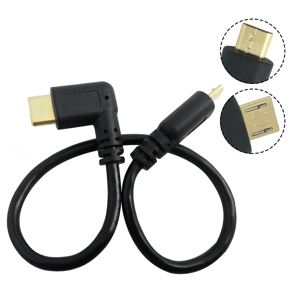 DANSPEED 25 см OTG кабель Micro USB папа к type C папа кабель адаптер угол кабель синхронизации данных зарядное устройство
