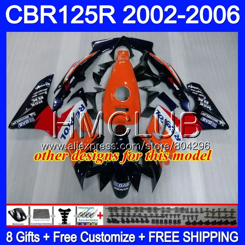 Корпус+ черный глянец резервуар для воды HONDA 125CC CBR125RR CBR125R 02 03 04 05 06 75HM. 2 CBR-125R CBR 125R 2002 2003 2004 2005 2006 обтекатель