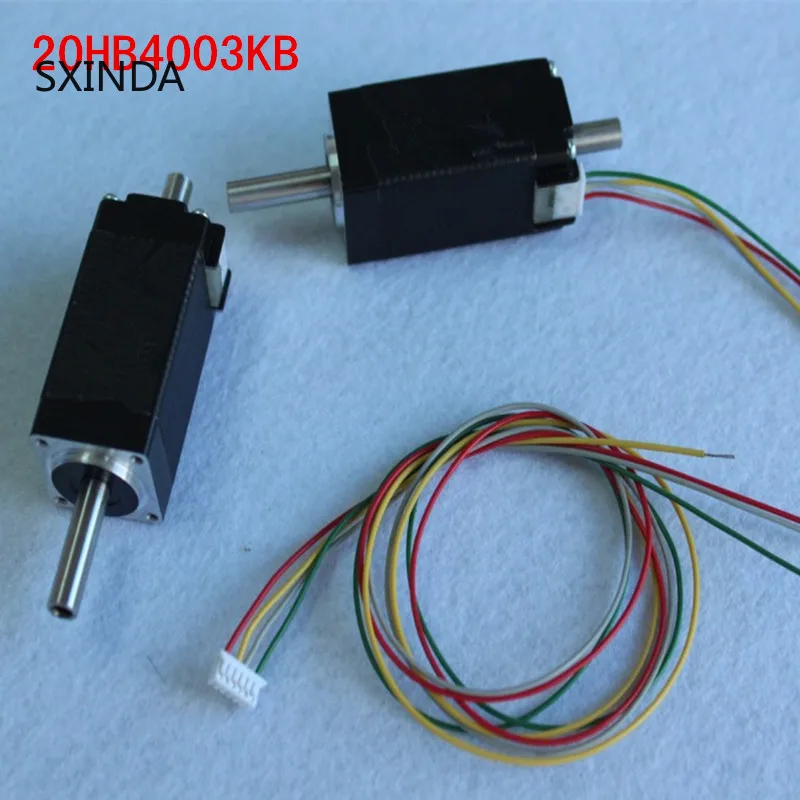 Полый/двухвальный шаговый NEMA8 20 Hybird 2 фазный 4 провод 20HB4003KB бесплатная доставка|wire