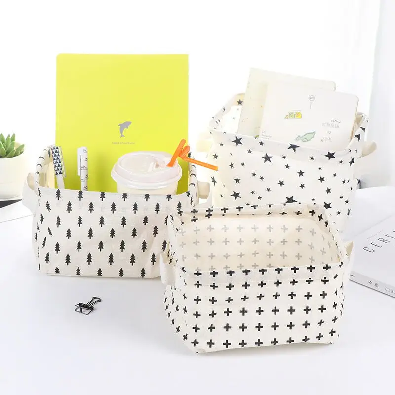 Корзина для хранения коробка стол лен домашнее офисное кресло складное белые