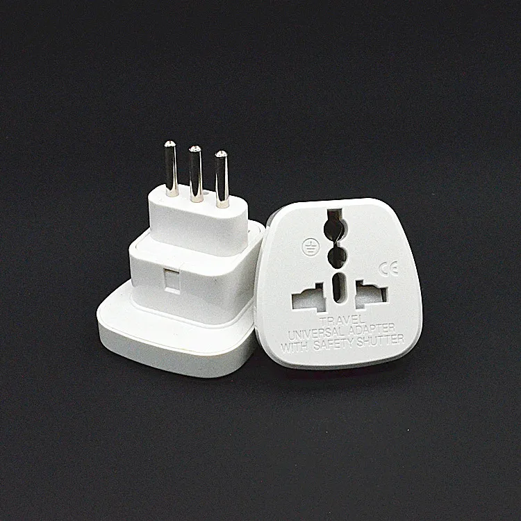 2PCS Portable White 250V 10A Italy Standard conversion plug with security door travel study converter power outlet | Электроника