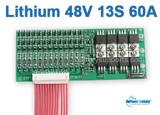 SuPower 13S 46 8 в 48 54 6 60 А литий ионный Литий полимерный аккумулятор BMS система
