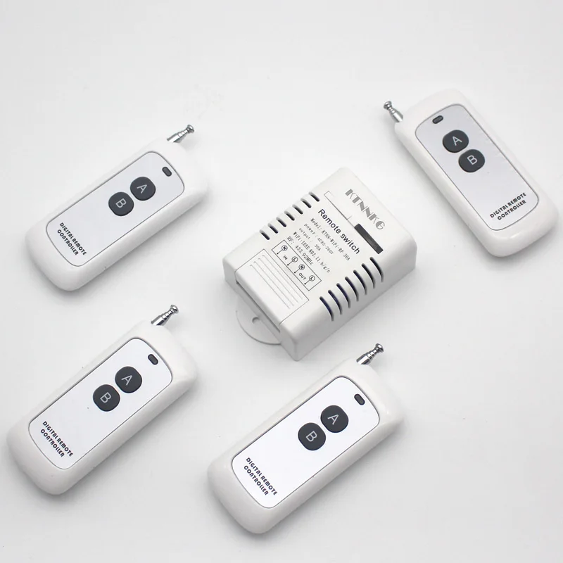 switch w 4RF Ktnnkg 30A Высокая мощность Wi-Fi релейный Переключатель приемника 110 V-220 V умный дом Беспроводной выключатель света приложение Управление водонагреватель 433 МГц - Цвет: switch w 4RF