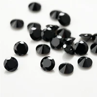 size 1mm3mm round shape black nano synthetic gems stone