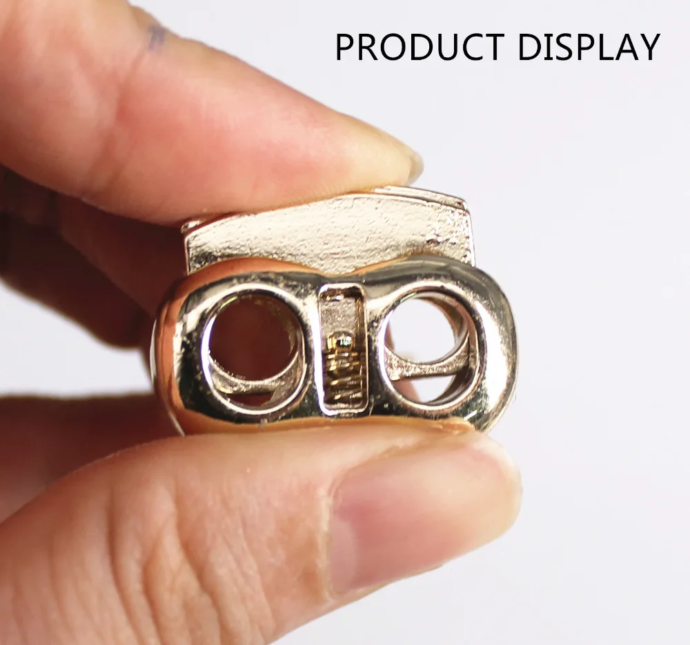 Золотой тон металлическая пробка тумблер Пряжка веревка зажим шнура Замки