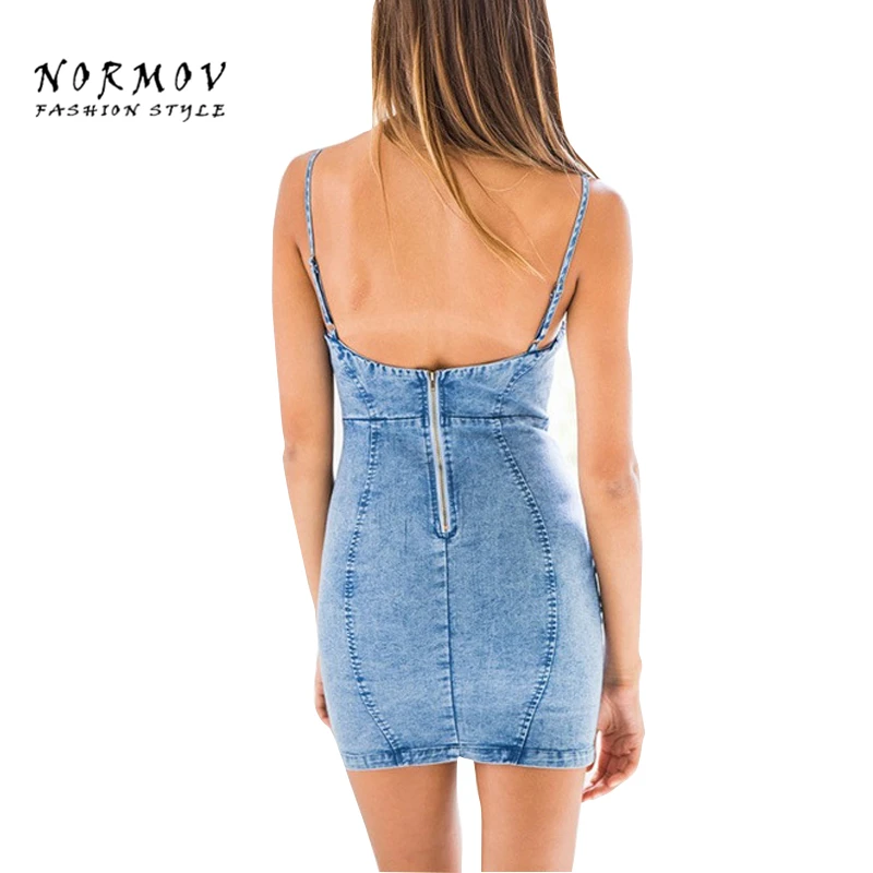 S XL Сексуальная Спинки 2017 Denim Dress Женщины Винтаж Bodycon Лето Beach Party Короткие Платья