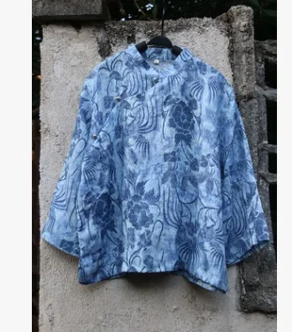 New product release in the summer of 2019 original design loose big yards linen women's T-shirt | Женская одежда