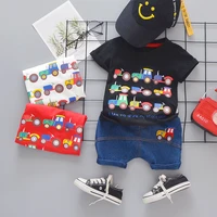boys summer clothes set baby childrens clothing children handsome when the baby summer short sleeve two piece set