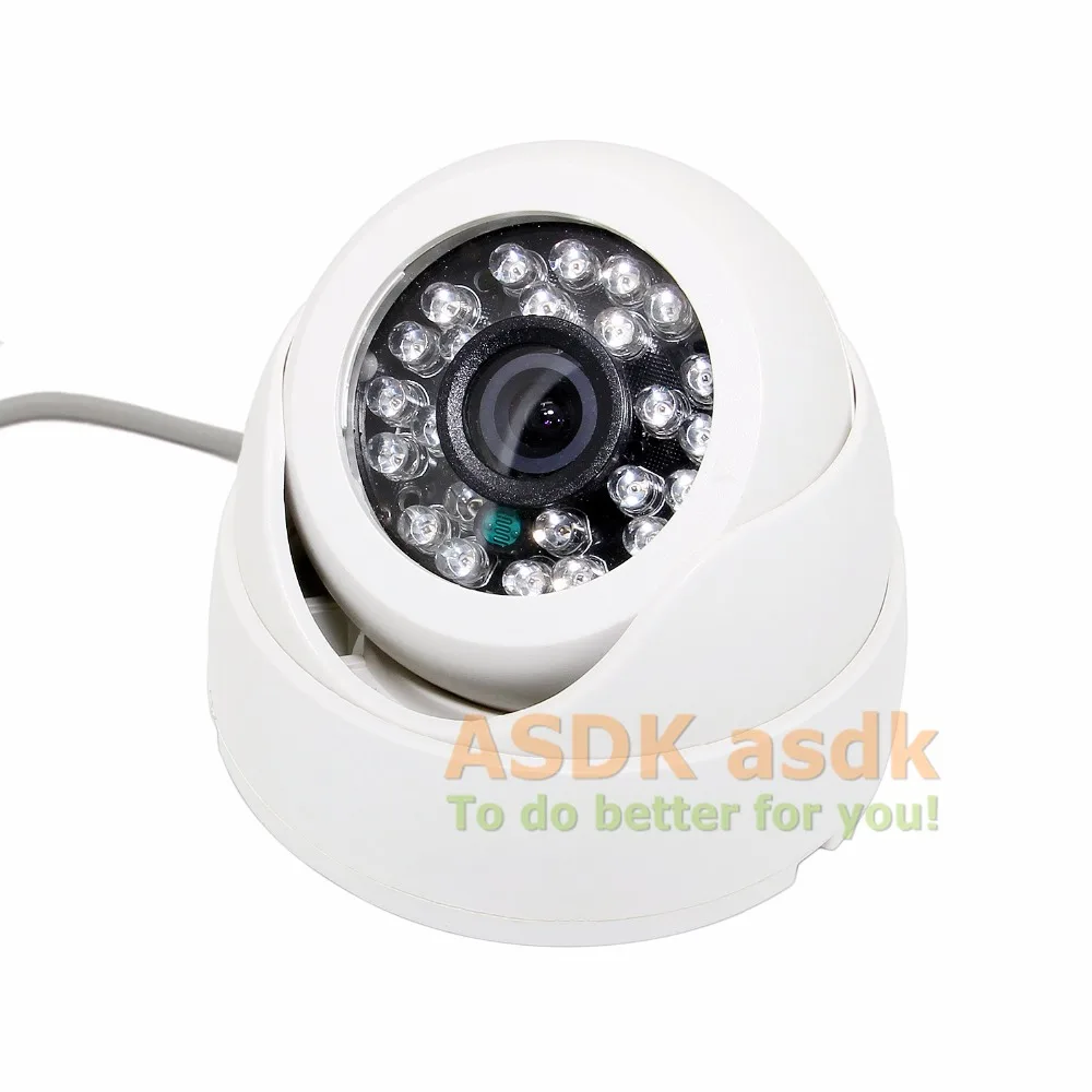 Аудио 700TVL 24 светодиодный ИК Sony Effio E CCD / CMOS CCTV камера ночного видения купольная для