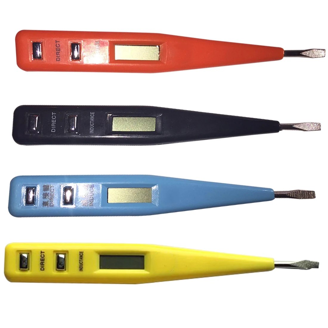 AC DC 12-250 В цифровой тестовый карандаш мульти-сенсор Электрический ЖК-дисплей детектор напряжения тестовая ручка многофункциональный случайный цвет