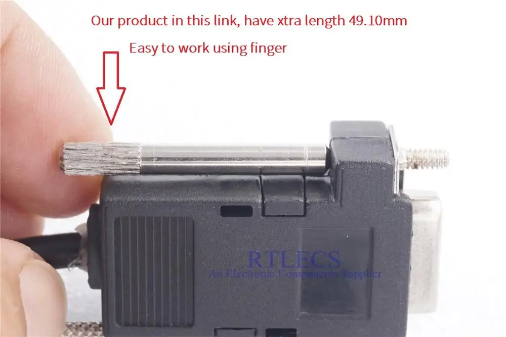 10 шт. D-Sub разъем Панель Крепление Винт xtra длина 49 мм для DB9 DB15 DB25 DB37 капот