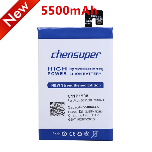 Аккумулятор chensuper 5500 мАч C11P1508 для Asus Zenfone Max 5000 5000Z ZC550KL Z010AD Z010DD C550KL Z010DA|Аккумуляторы