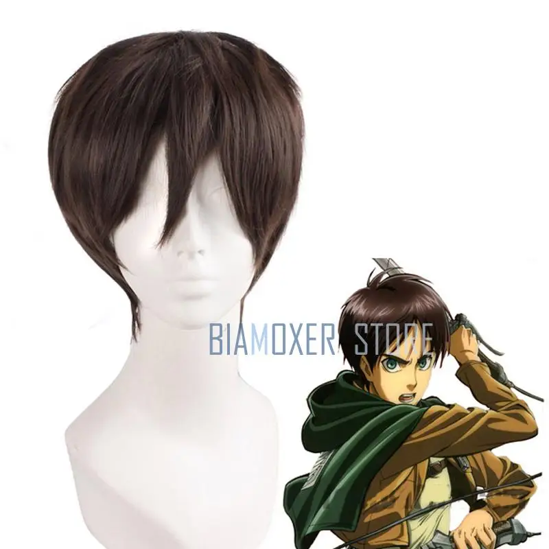 Shingeki No Kyojin Attack On Titan Wigs Mikasa Levi Sasha Eren Cosplay Costume Black Yellow And Brown Short Hair | Тематическая