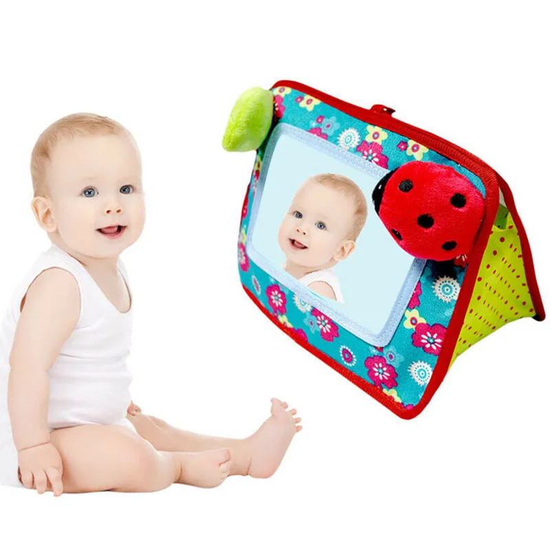 

Baby Stroller Hanging Toy Cognitive Mirror Hand Bell Toy for Cot Pushchair BM88