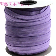 

50 yards 5/8"16mm color hyacinth fold over elastic ribbon solid matt foe handmade headband gift wrap wedding decoration