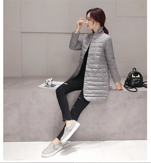 Повседневное сверхлегкое пальто My New In женская зимняя куртка длинное верхняя