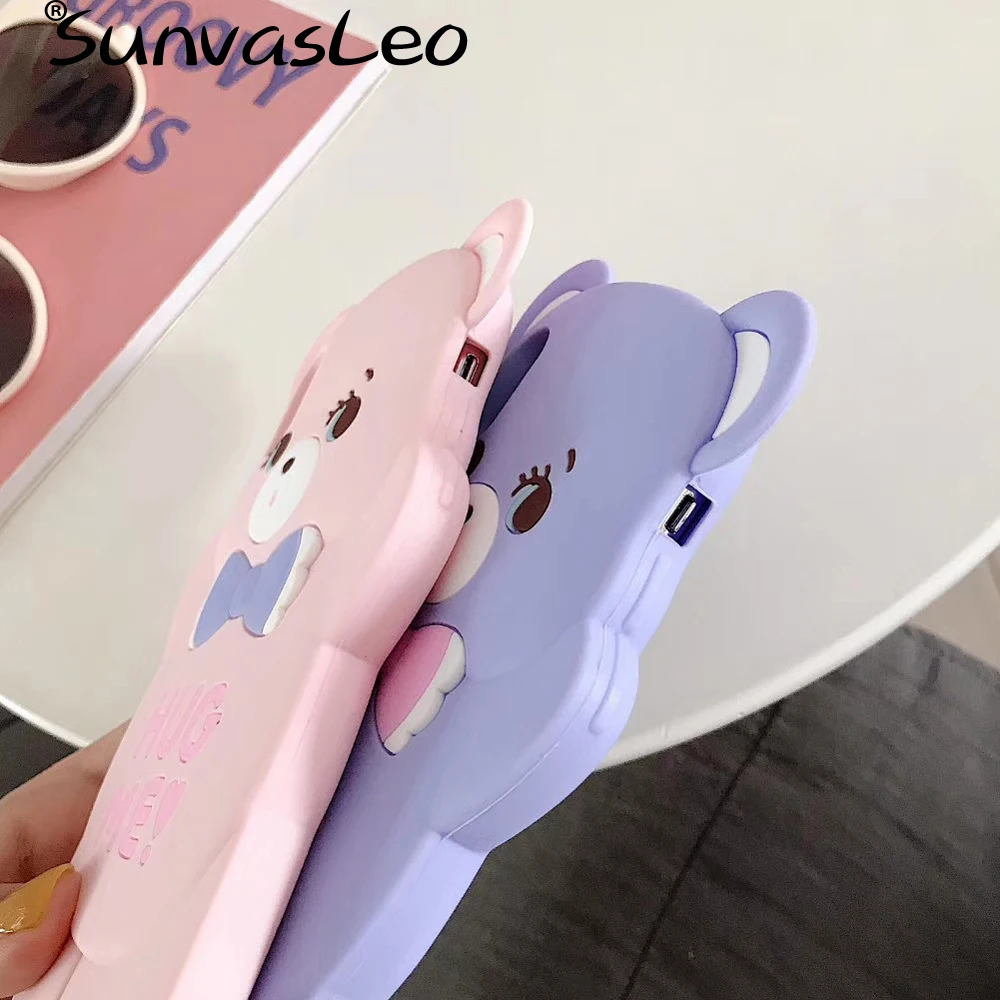 3D мультяшный Мягкий силиконовый чехол для iPhone 5 6 7 8 Plus X XR XS Max Samsung A20 A30 A50 J4 J5 J6 J7 J510
