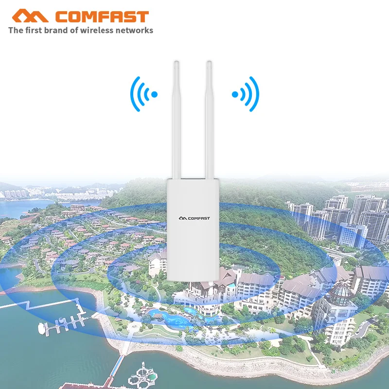 COMFAST наружный беспроводной роутер высокой мощности CPE 500mW 300Mbps AP двойной 5dBi