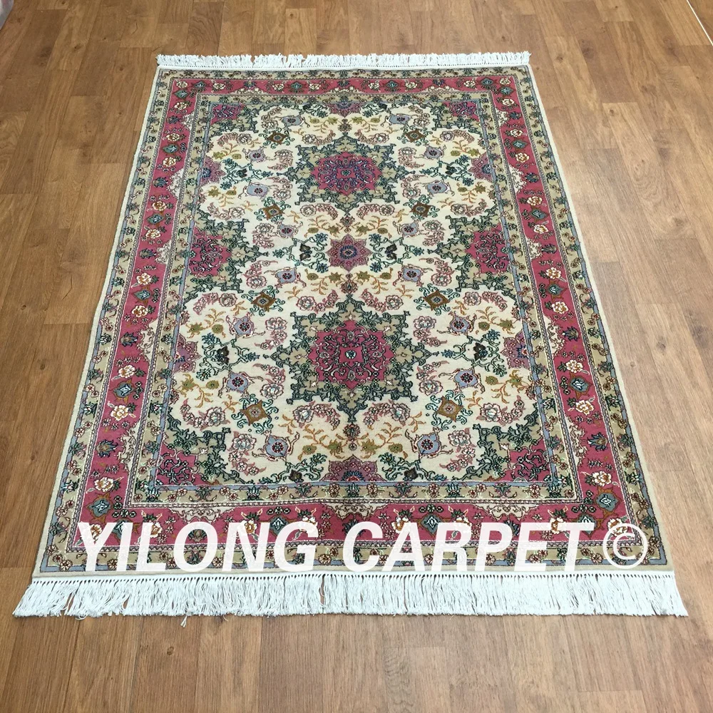 Yilong 4 'x 6' Новый стиль персидский Восточный шерстяной шелковый ковер Прочный
