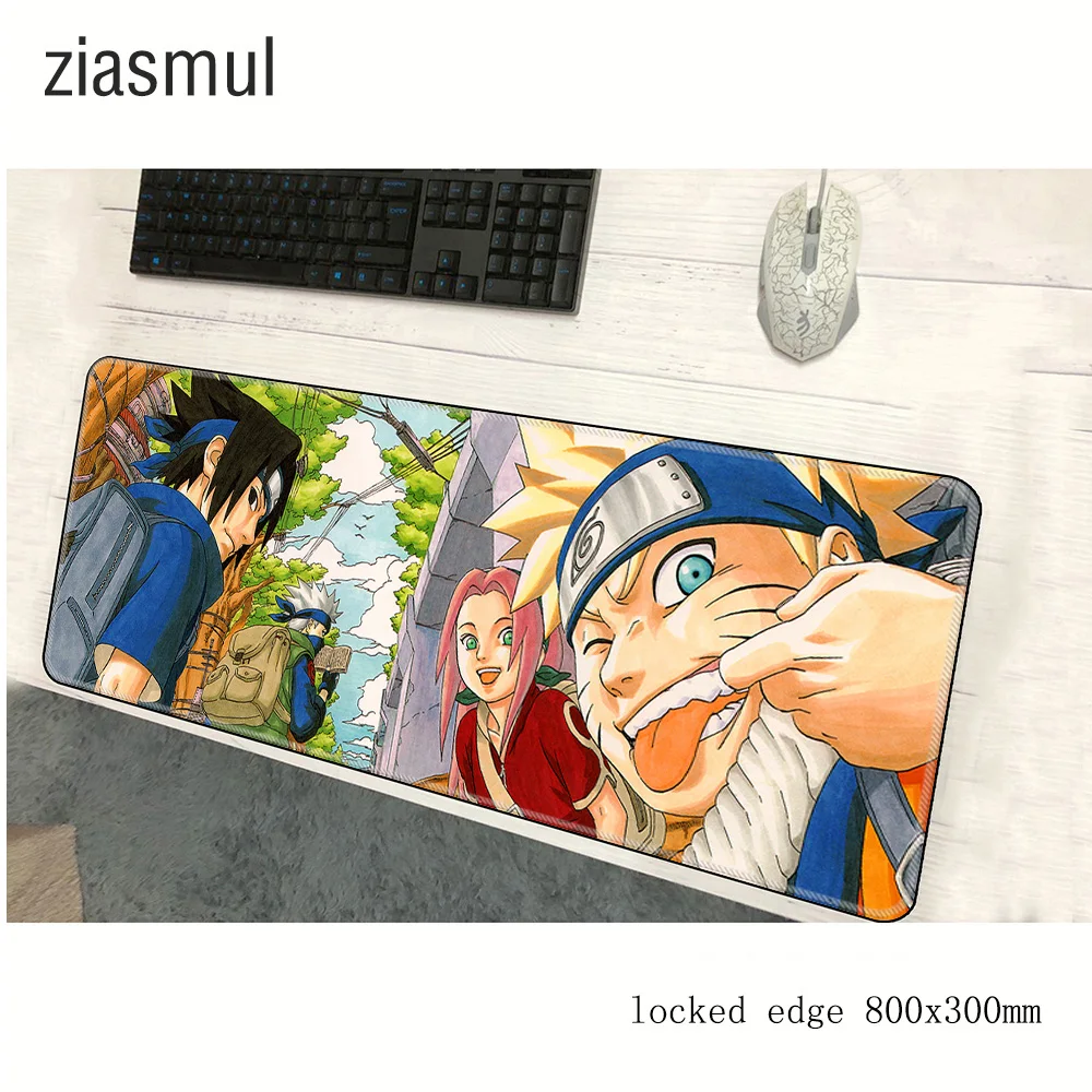 Коврик для мыши Наруто 800x300x3 мм коврик для мышки Akatsuki notbook коврик для компьютерной мыши Itachi игровой коврик для мыши геймер для клавиатуры коврики для мыши