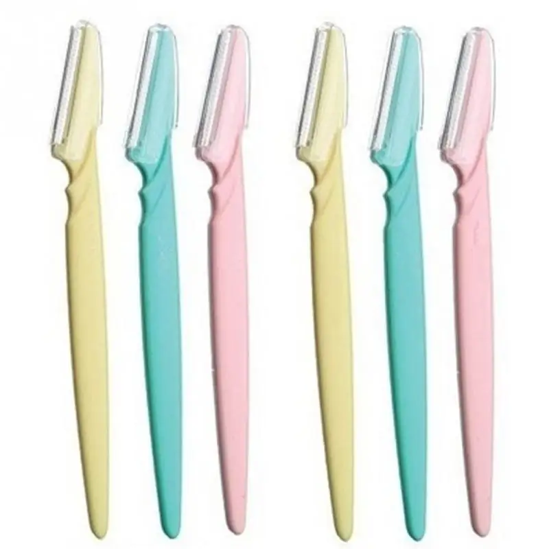 6 шт./компл. Портативный бровей Триммер для удаления волос набор бритва макияжа