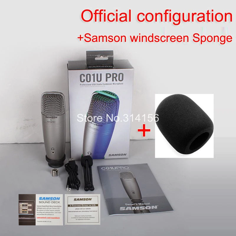 Оригинальный Samson C01U Pro (+ Самсон подарок ветрового стекла) USB конденсаторный