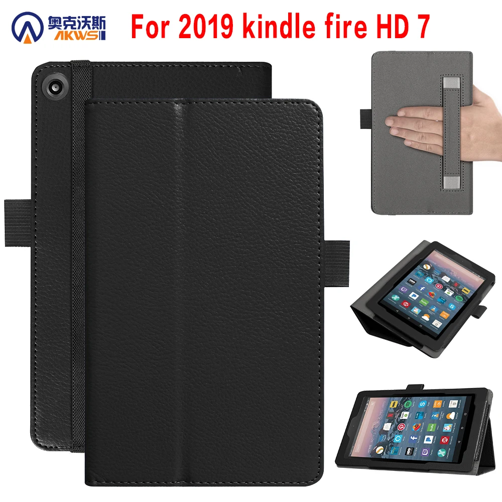 Folio stand чехол для 2019 Amazon kindle fire HD 7 tablet case &quotзащитный новый выпуск|Чехлы планшетов и