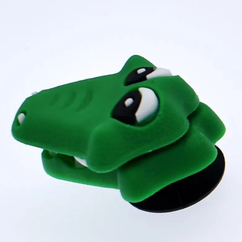 Green Crocodile Head 10 шт. Милые 3D амулеты красочные Русалка Дельфин Осьминог акулы морские животные подходят детская летняя обувь аксессуары - Цвет: Green Crocodile Head