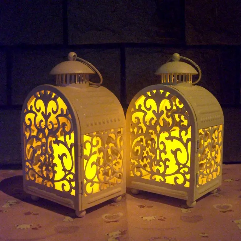 2017 марокканский стиль металлический полый подсвечник Фонарь Железный