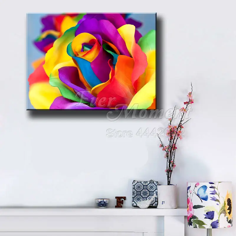 Алмазная живопись с цветами Ever Instant красочная полноразмерная картина мозаика